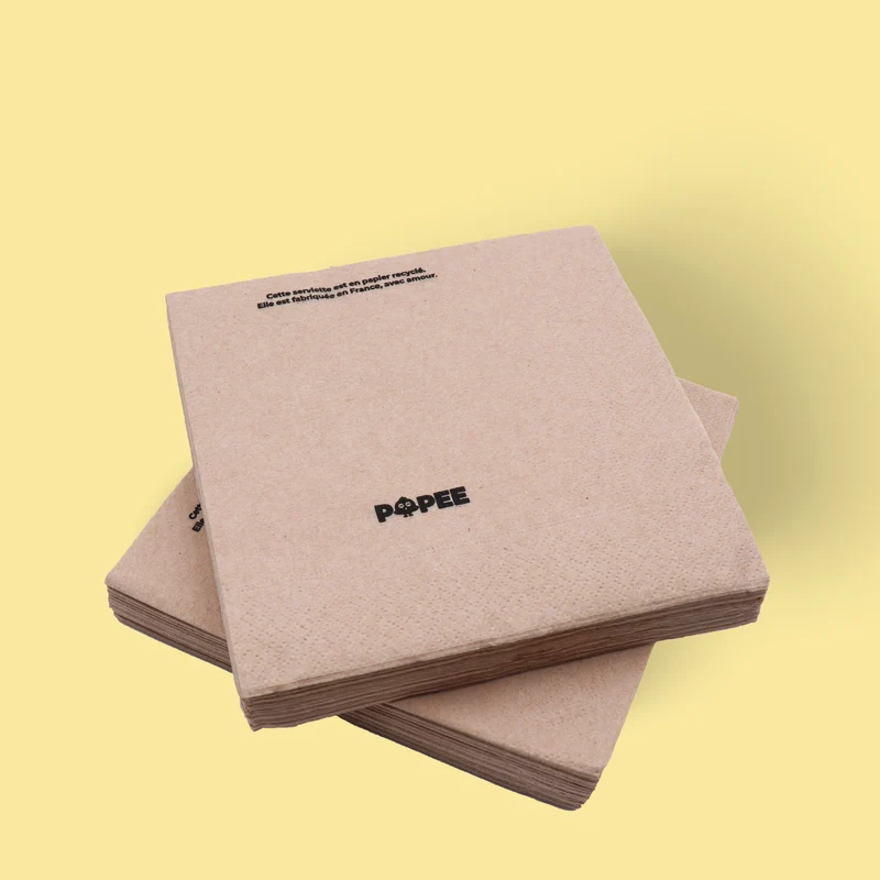 Serviettes de table Édition Kraft - 100 serviettes, zéro plastique