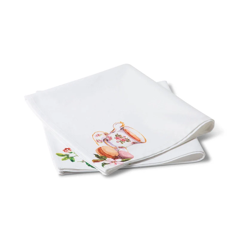 Set 2 Tovaglioli bistrot Floreale in Cotone