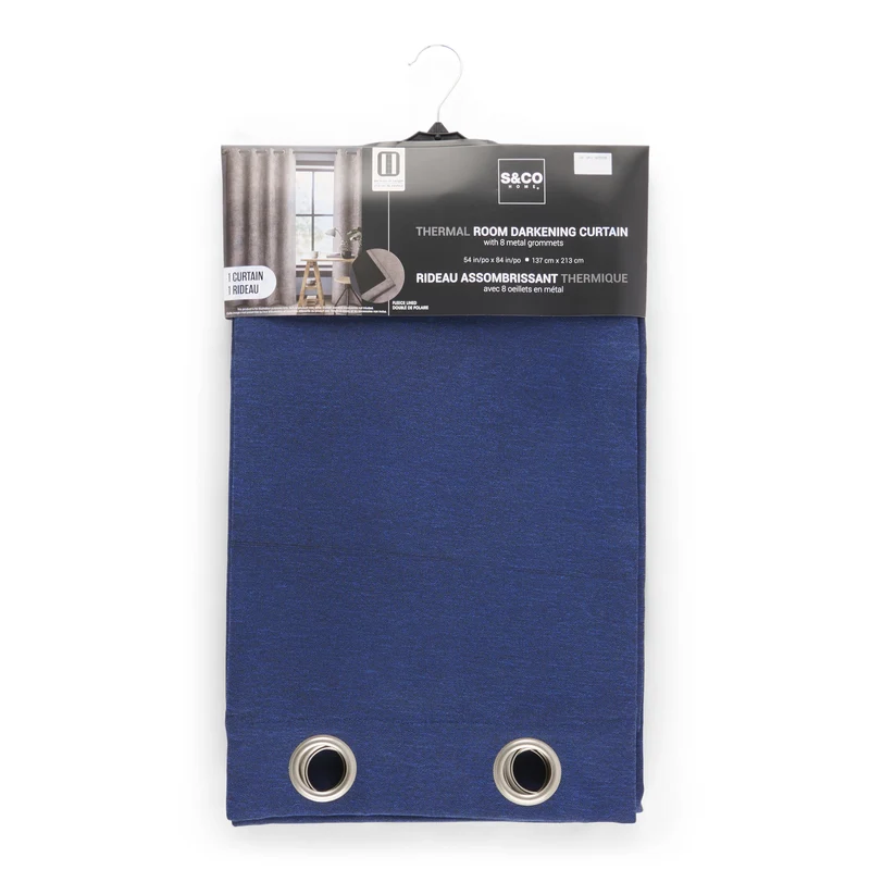 Thermal Room Darkening Curtain, Assorted, 54-in x 84-in.