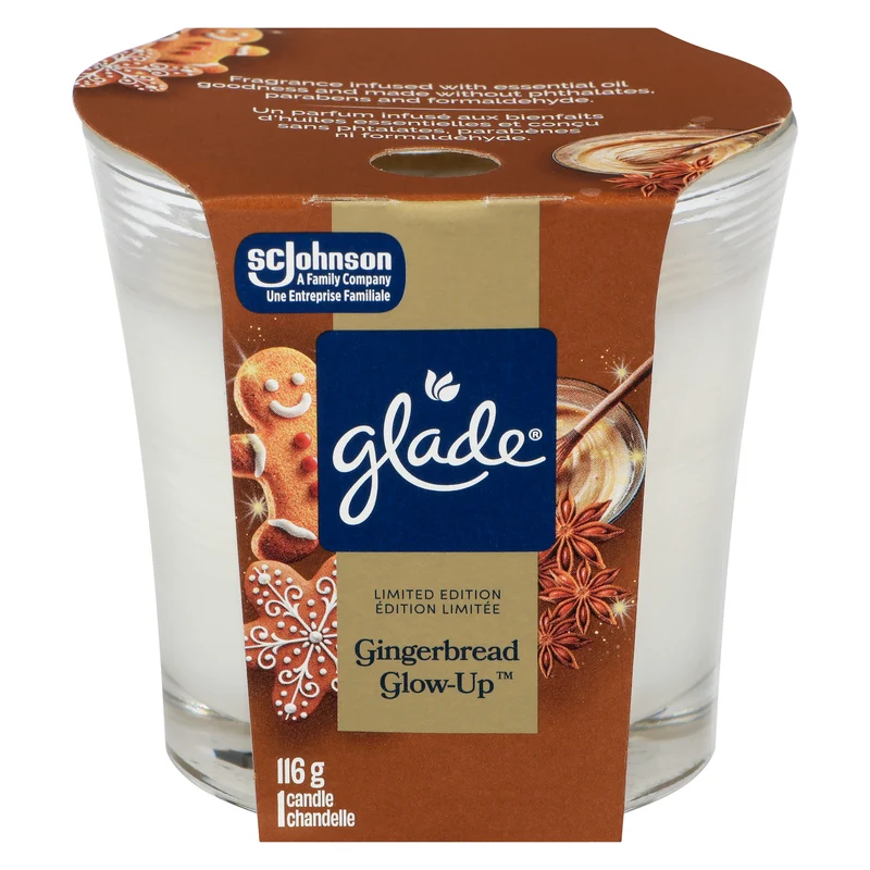 Glade Gingerbread Glow-Up Candle Limited Edition, 116 g