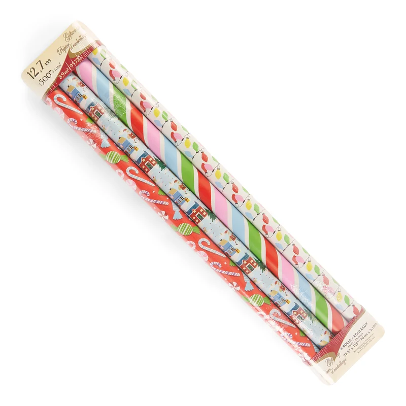 Holiday Gift Wrap, 4 Pack