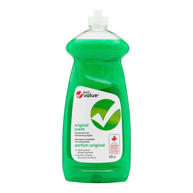 Giant Value Original Dish Soap, 828 ml