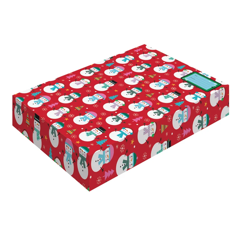 Holiday Foldable Gift Boxes, Medium, 15-in x 9.4-in x 2-in, 3 Pack