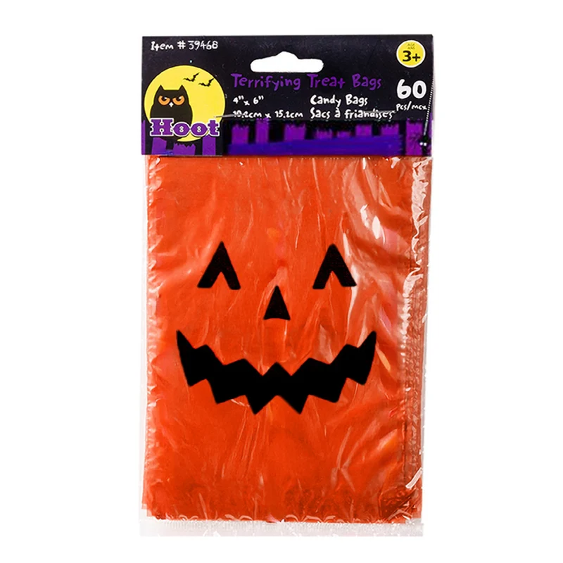 Halloween Candy Bags With Ties, Assorted, 40 Pack