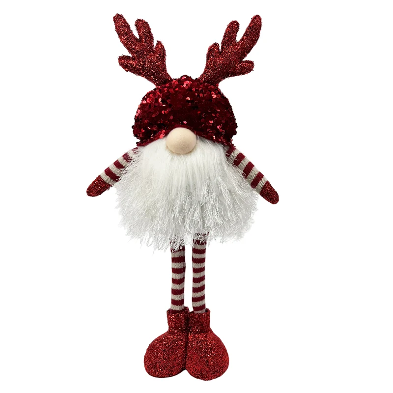 Reindeer Gnome Plush, 10-in x 5-in x 19-in.