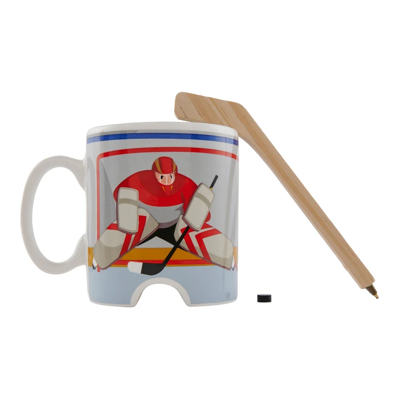Novelty Hockey Mug Gift Set, 3 Piece