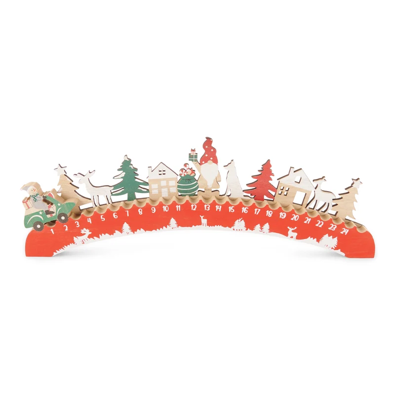 HomeStyles Holiday Wooden Countdown Calendar, 15-in x 4-in.
