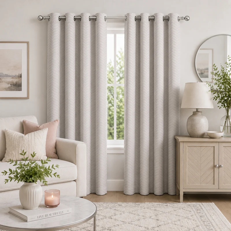 Jacquard Curtains, Assorted, 54-in x 84-in.