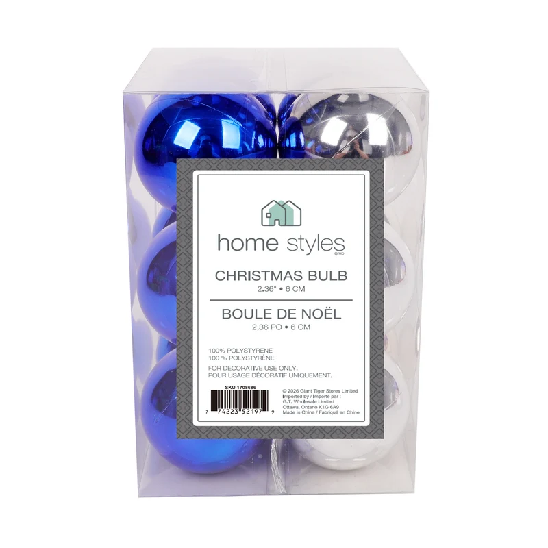HomeStyles Christmas Ball Tree Ornaments, 12 Pack