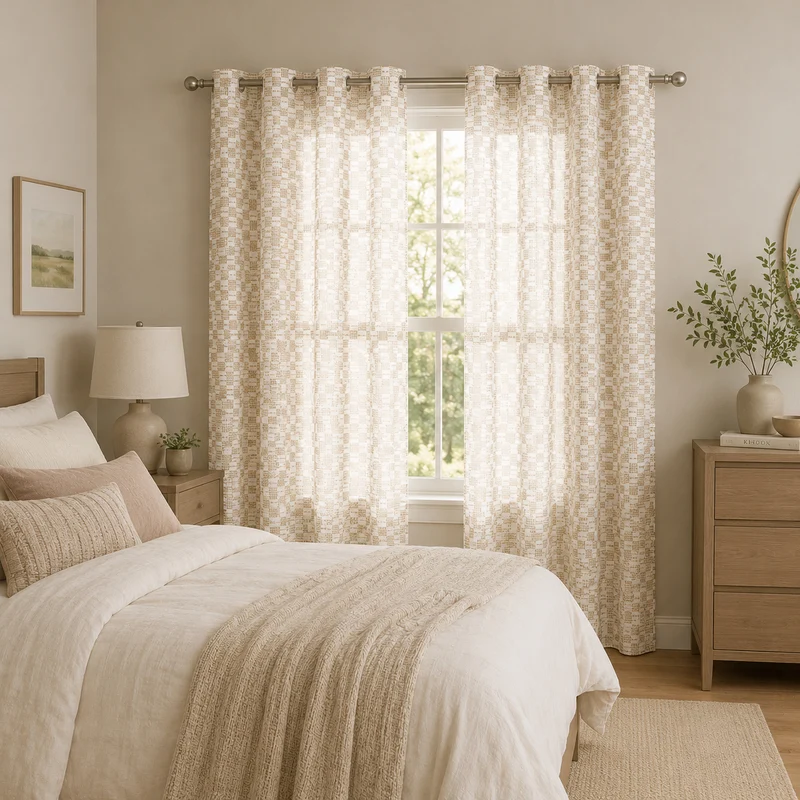 HomeStyles Textured Jacquard Curtain, 52-in x 84-in.