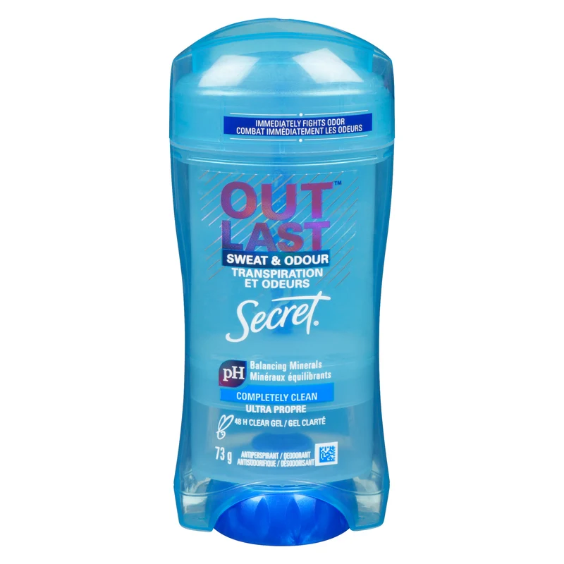 Secret Outlast Completely Clean Clear Gel Antiperspirant Deodorant, 73 g