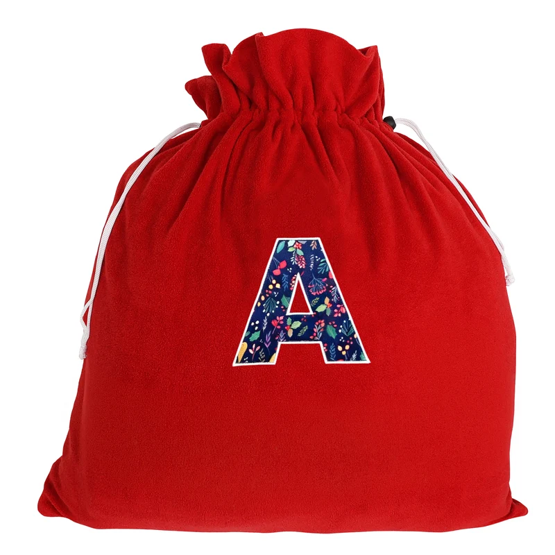 Monogram Santa Sack Gift Bag, 22-in x 25-in.