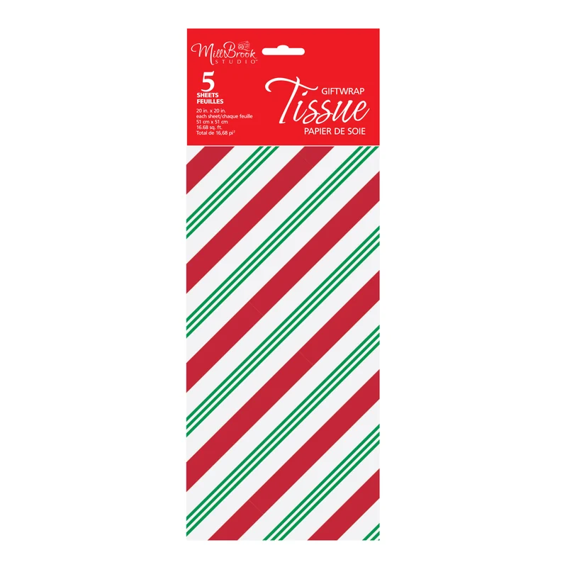 Holiday Printed Tissue Paper, 20-in x 20-in, 5 Piece