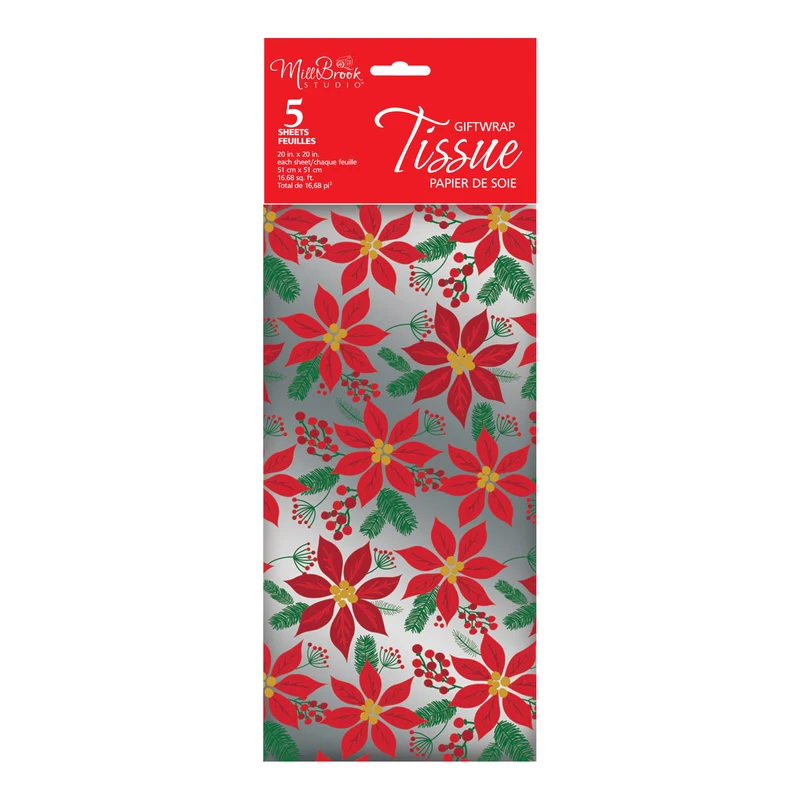 Holiday Metallic Tissue, 20-in x 20-in, 5 Piece