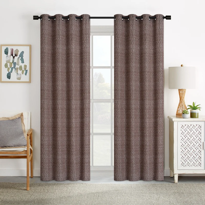 Swiss Brand Dyed Curtain with Grommets, 52-in x 84-in.