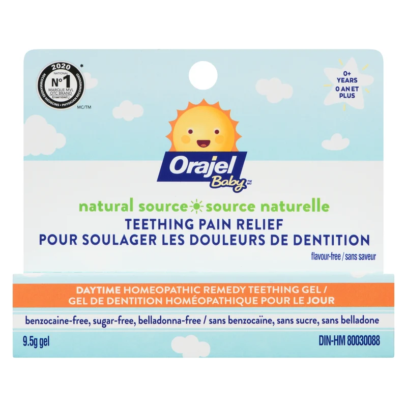 Orajel Baby Homeopathic Natural Source for Teething Pain Relief Gel, 9.5-g