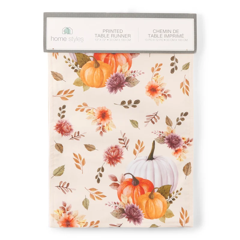 HomeStyles Autumn Printed Table Runner, 72-in x 13-in.