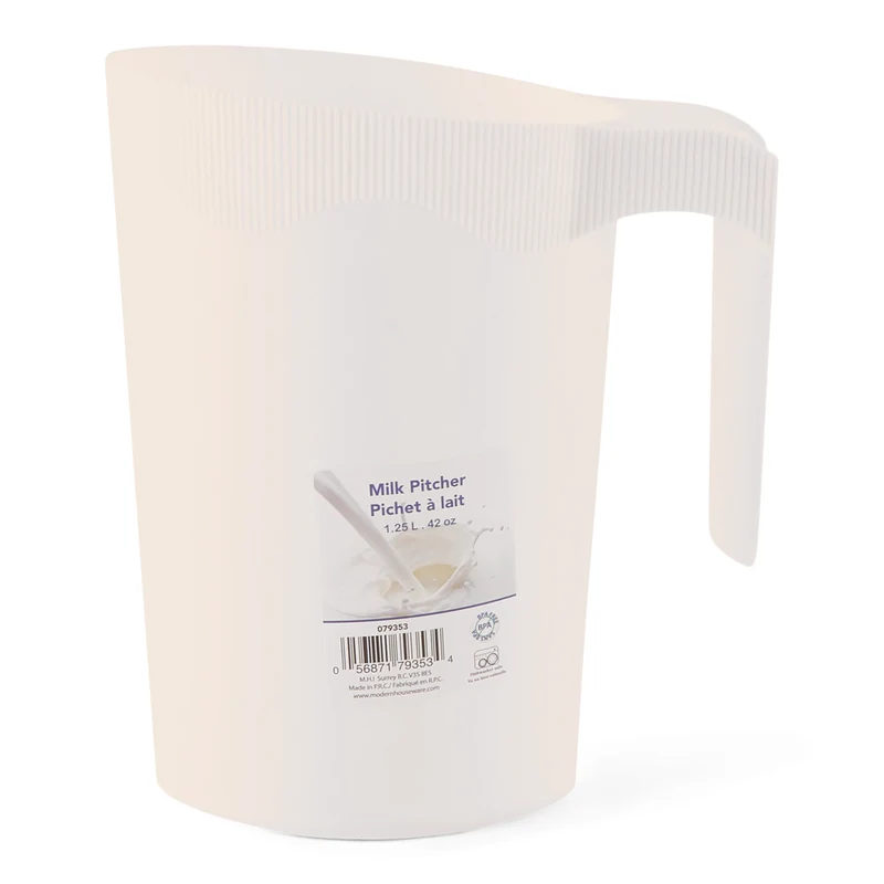Milk Pitcher, 7.4-in x 4.3-in x 6.5-in.