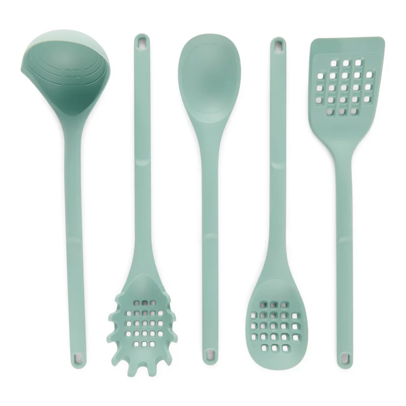 Silicone Utensil Set, Sage, 5 Piece