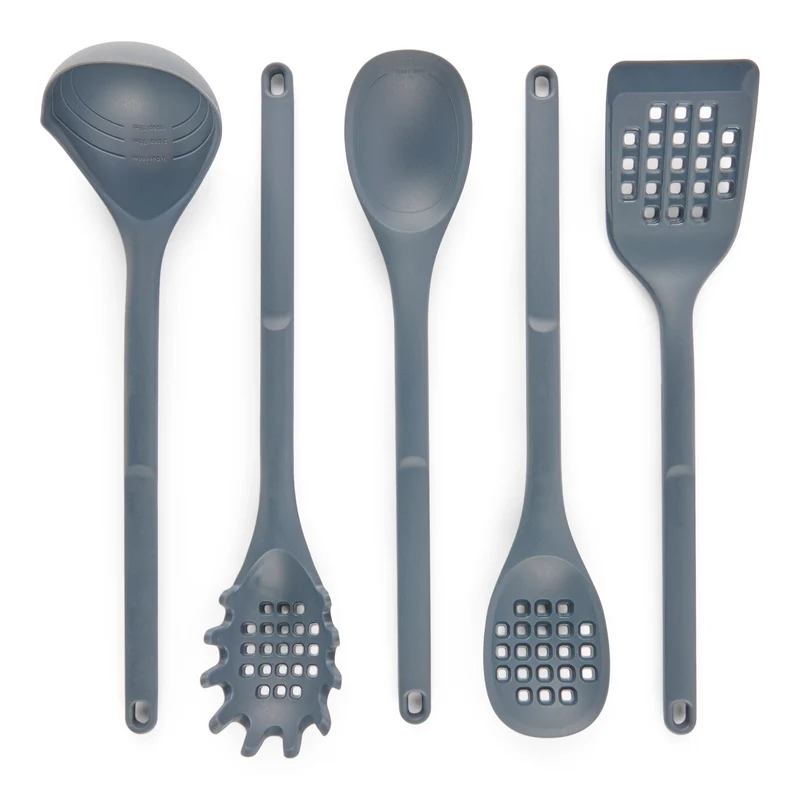 Silicone Utensil Set, Dark Grey, 5 Piece