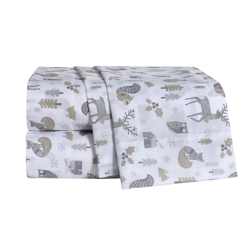 Holiday Printed Sheet Set, Double, 4 Piece