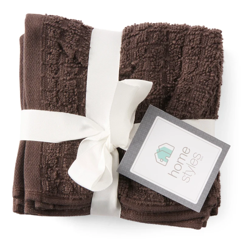 HomeStyles Waffle Facecloths, 13-in x 13-in, 4 Pack