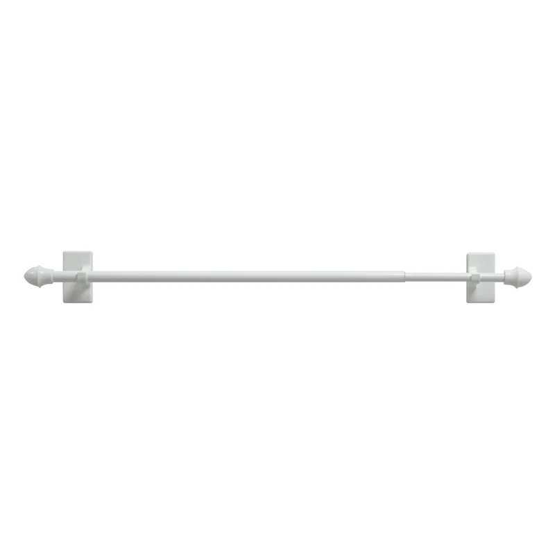 HomeStyles 15-in to 28-in Adjustable Magnetic Curtain Rod, White
