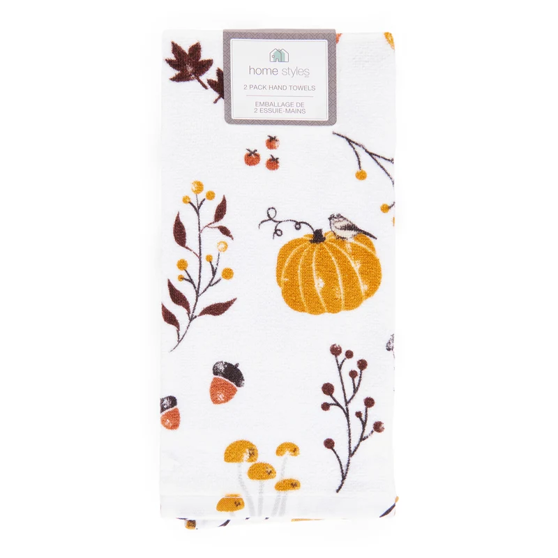 HomeStyles Fall Hand Towels, 16-in x 24-in, 2 Pack