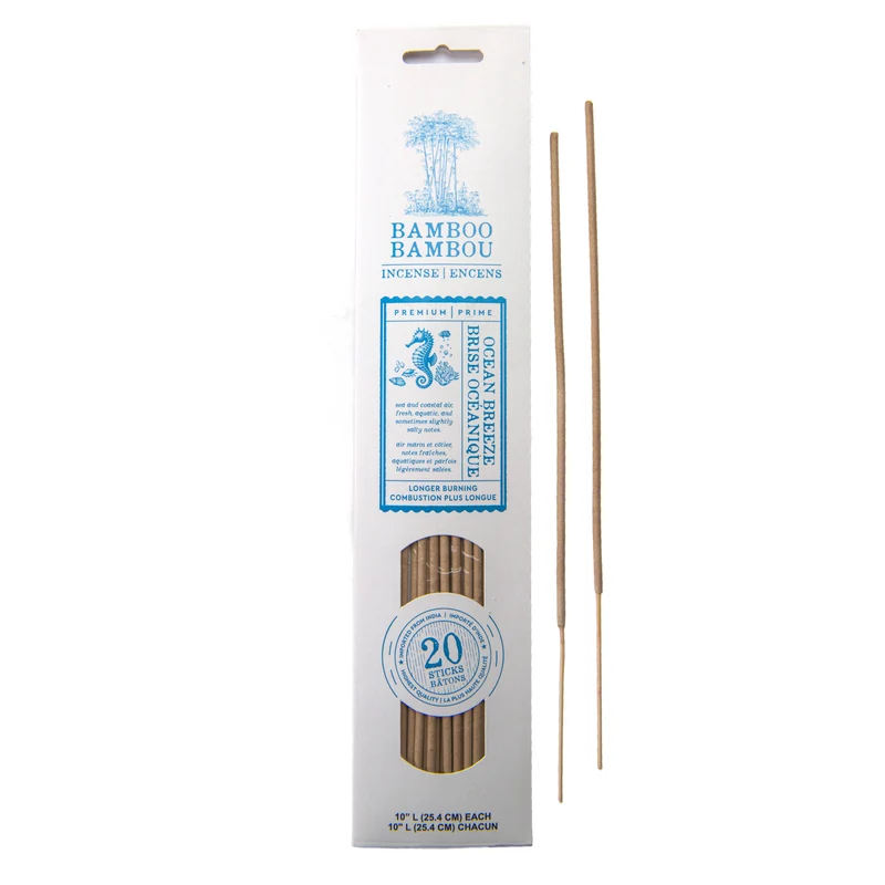 Bamboo Incense Sticks, Ocean Breeze, 20 Pack