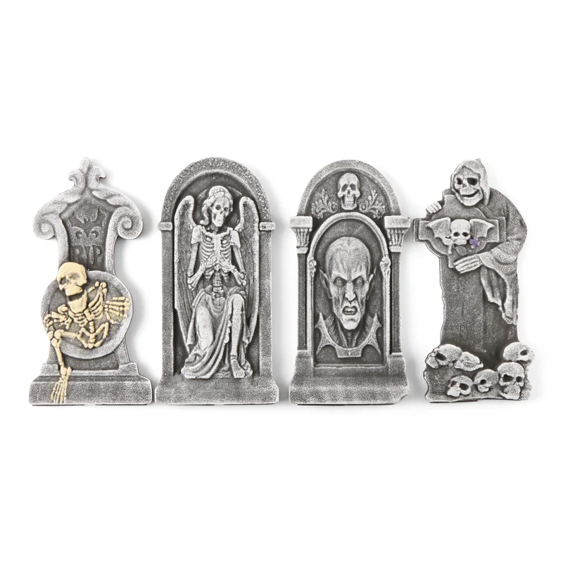 Novelty Tombstones, 7.9-in x 2.8-in x 15.5-in, 4 Pack