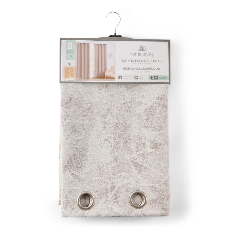 HomeStyles Printed Room Darkening Curtain, 52-in x 84-in.