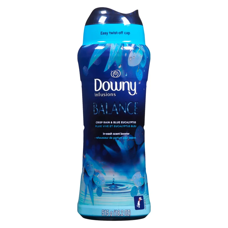 Downy Infusions Balance In-Wash Scent Booster Crisp Rain & Blue Eucalyptus, 515 g