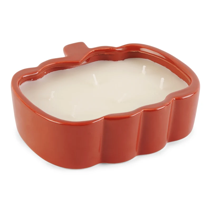 HomeStyles Ceramic Pumpkin Jar Candle, 14.6-oz.