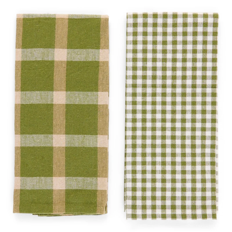 HomeStyles Plaid Tea Towel, 15-in x 24-in, 2 Pack