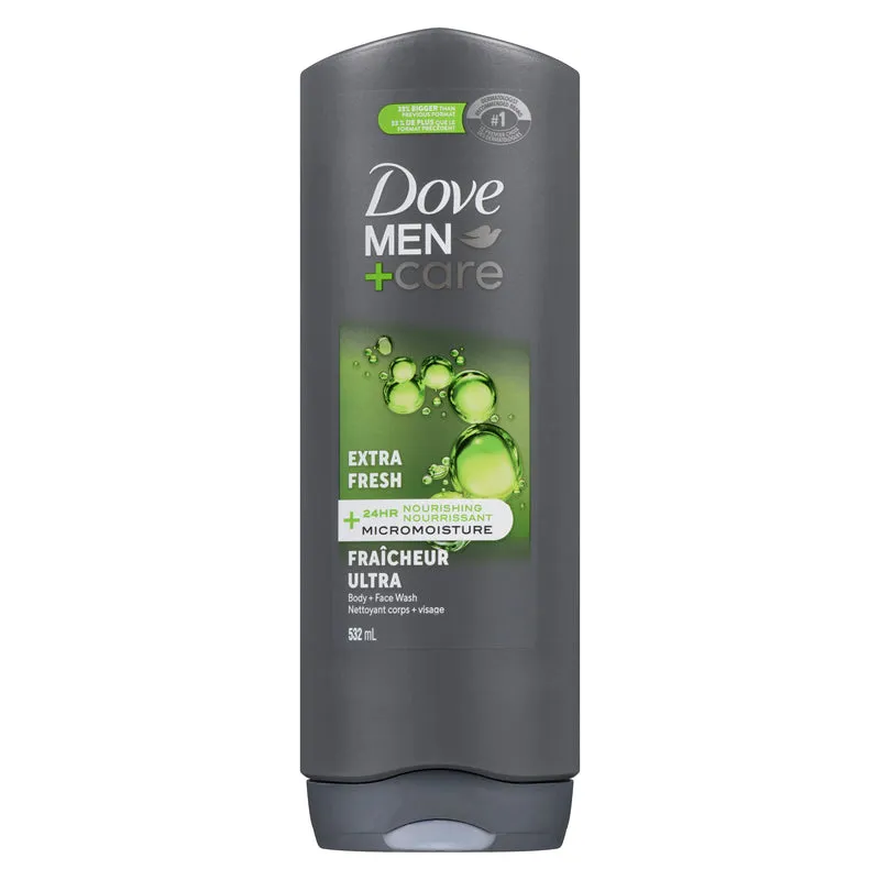 Dove Men+Care Body + Face Wash Extra Fresh, 532 ml