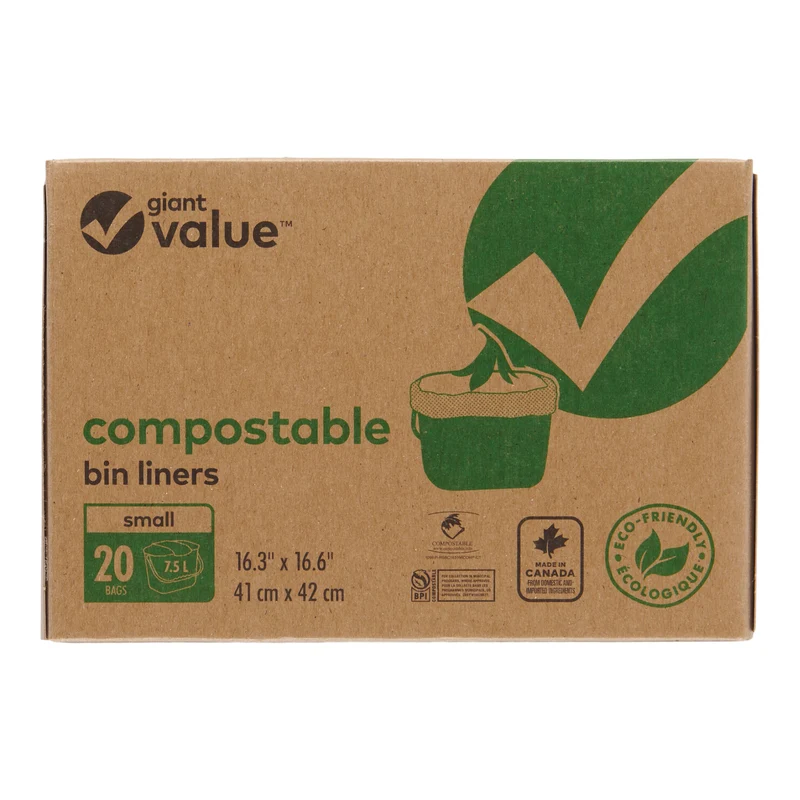 Giant Value Eco Compost Bags, 7.5 L, 20-Pack