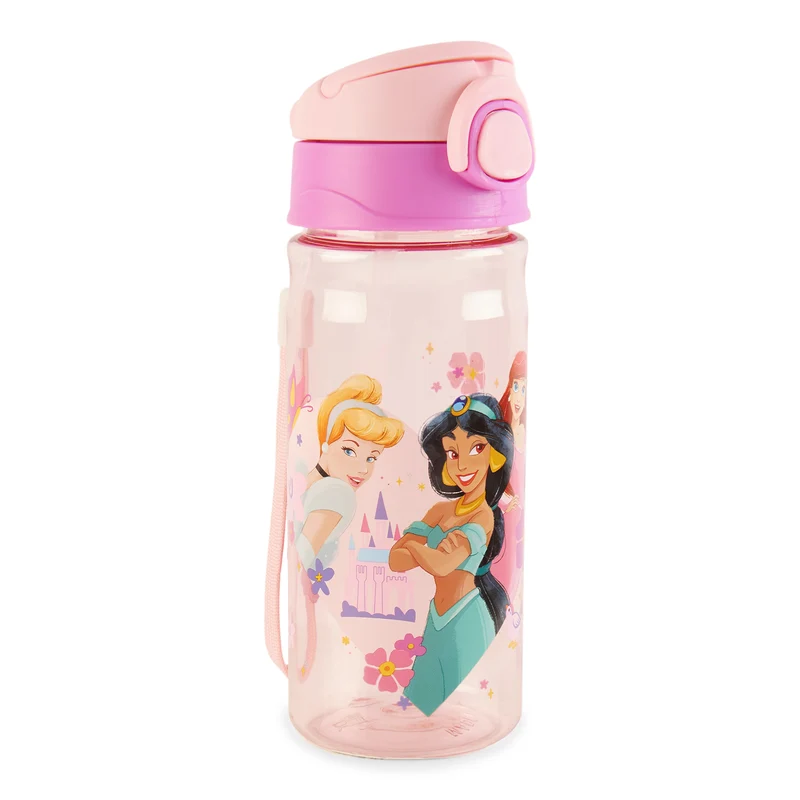 Disney Princess Push Water Bottle, 500-ml.