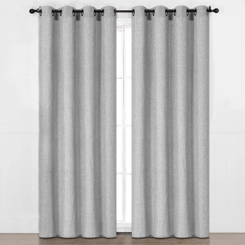 Linen Look Curtain with Grommets, Assorted, 52-in x 84-in.