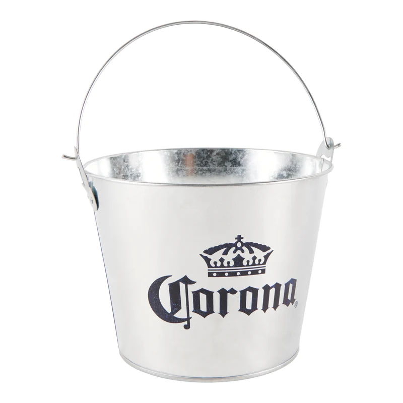 Corona Metal Beer Bucket, 9-in x 9-in x 7-in.