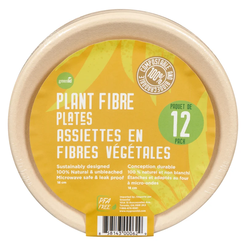Greenlid Fiber Plate, 7-in, 12-Pack