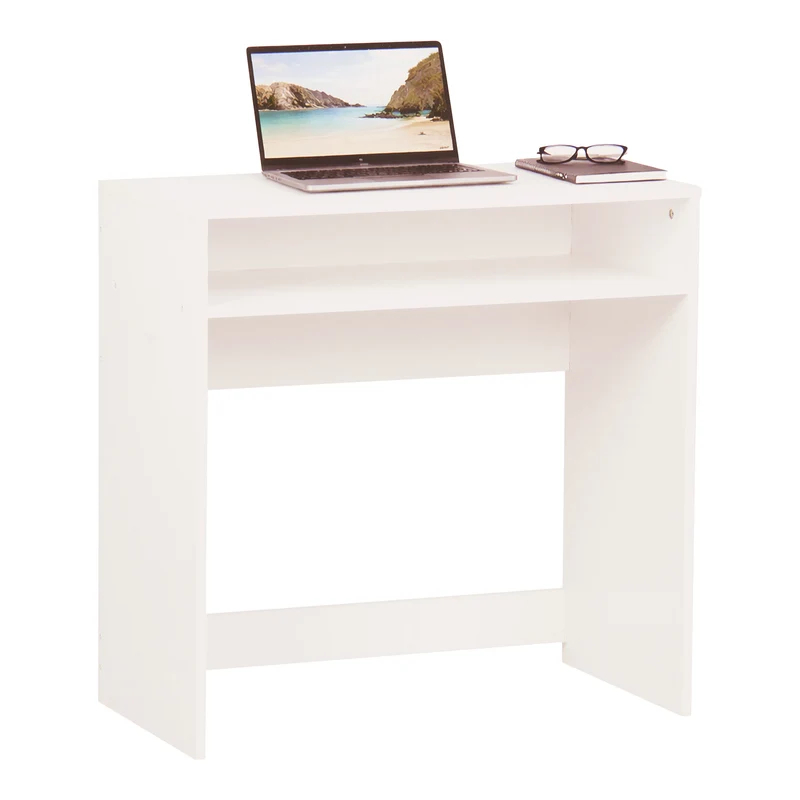 Simple MDF Desk, White, 30-in x 15-in x 30-in.