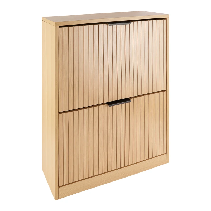 HomeStyles Ribbed Shoe Rack Cabinet, 23.5-in x 9.5-in x 31-in.