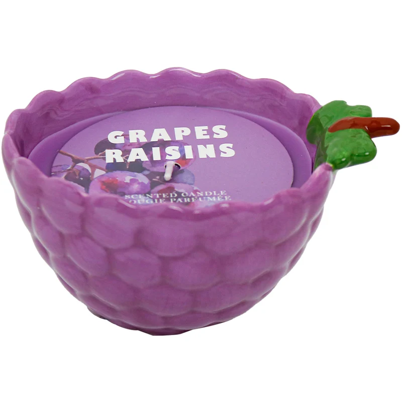 HomeStyles Ceramic Grape Candle, 6-oz.