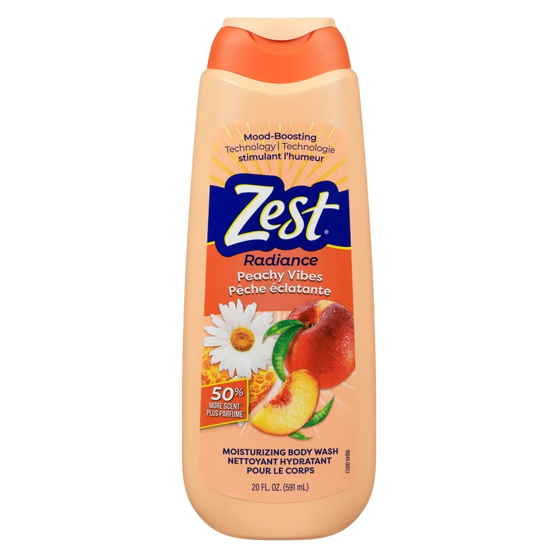 Zest Radiance Moisturizing Body Wash Peachy Vibes, 591 ml