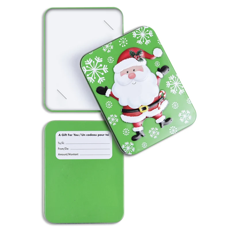 Holiday Tin Gift Card Holder, Assorted