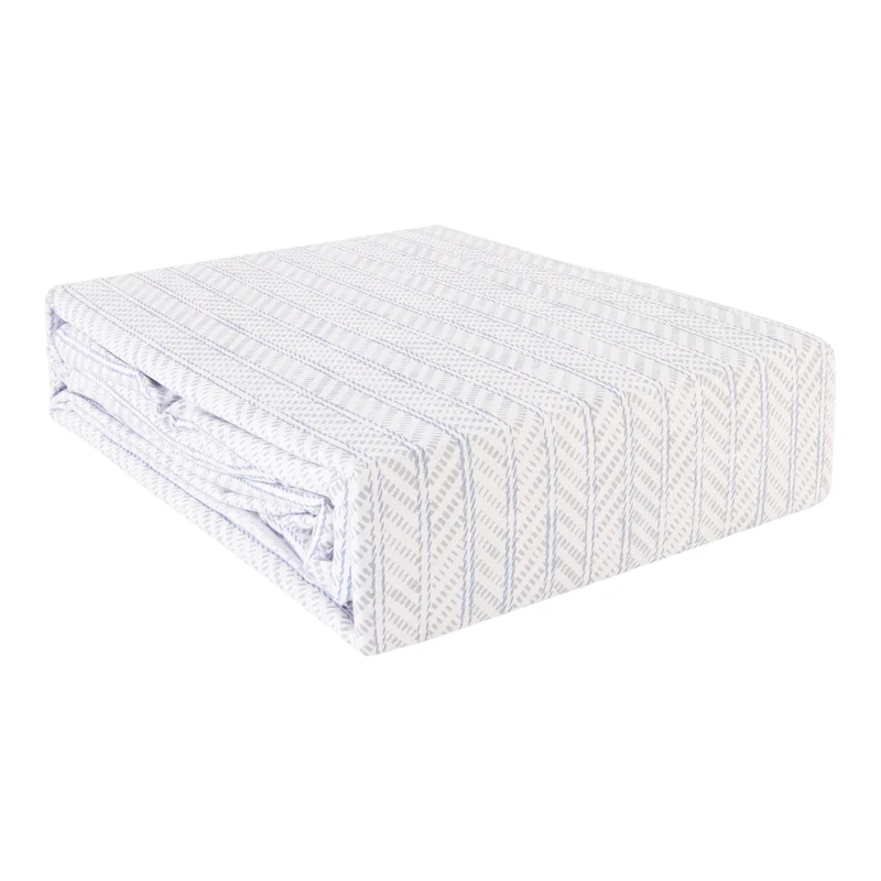 Vintage Print Cotton Sheet Set, Queen, Assorted, 4 Piece
