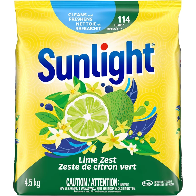 Sunlight Lime Zest Laundry Detergent Powder, 4.5 kg