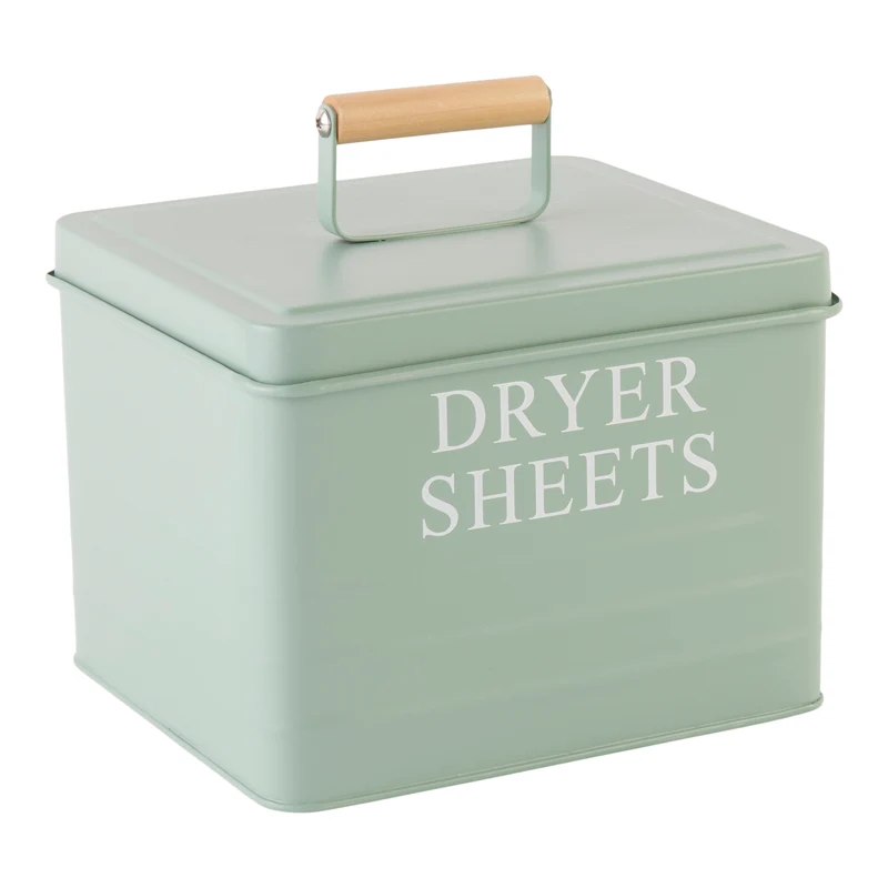 HomeStyles Dryer Sheet Container, Green, 7-in x 6-in x 5-in.