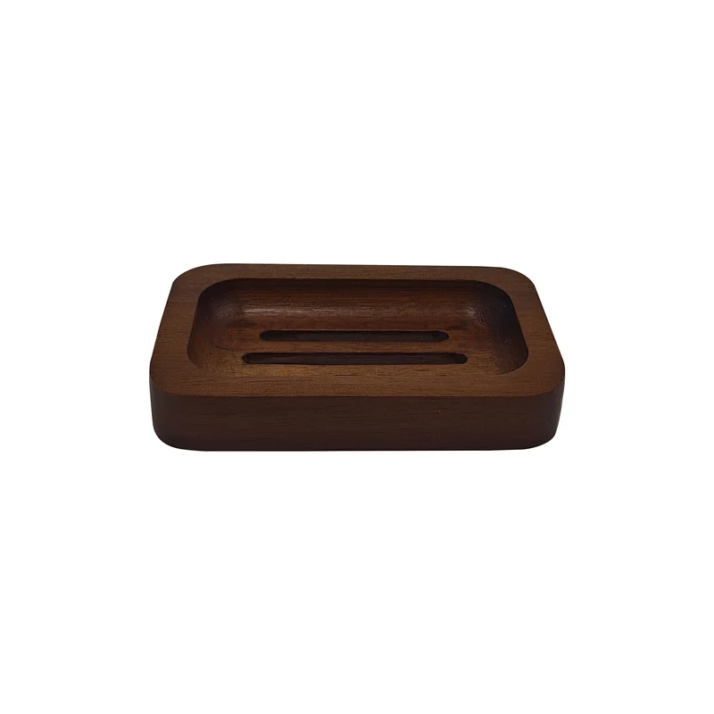 HomeStyles Wood Soap Dish, 5-in x 3.2-in.