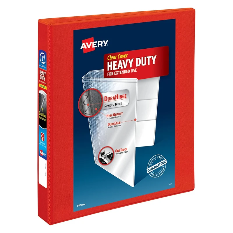 Solid 3-Ring 1-Inch Binder, Assorted